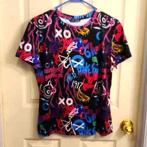 Graphic graffiti tee shirt/top